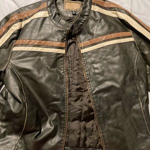 Mens XL brown Arizona Jeans leather jacket